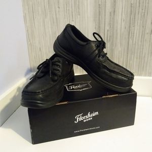 Florsheim women's size 7.5 black real leather steel toe work shoes